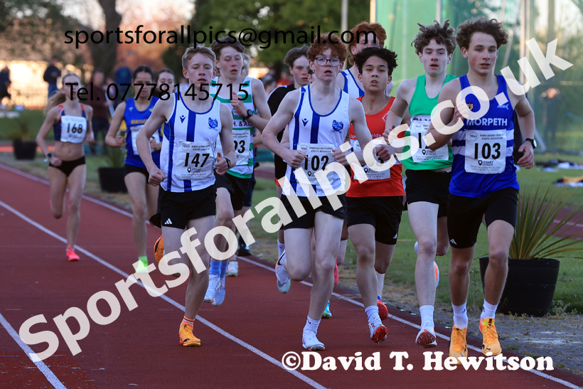 The 1500 metres, 2026 NEGP 1, Monkton Stadium. Photo: David T. Hewitson/Sports for All Pics